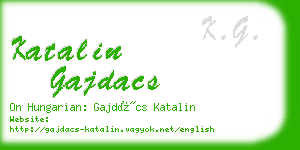 katalin gajdacs business card